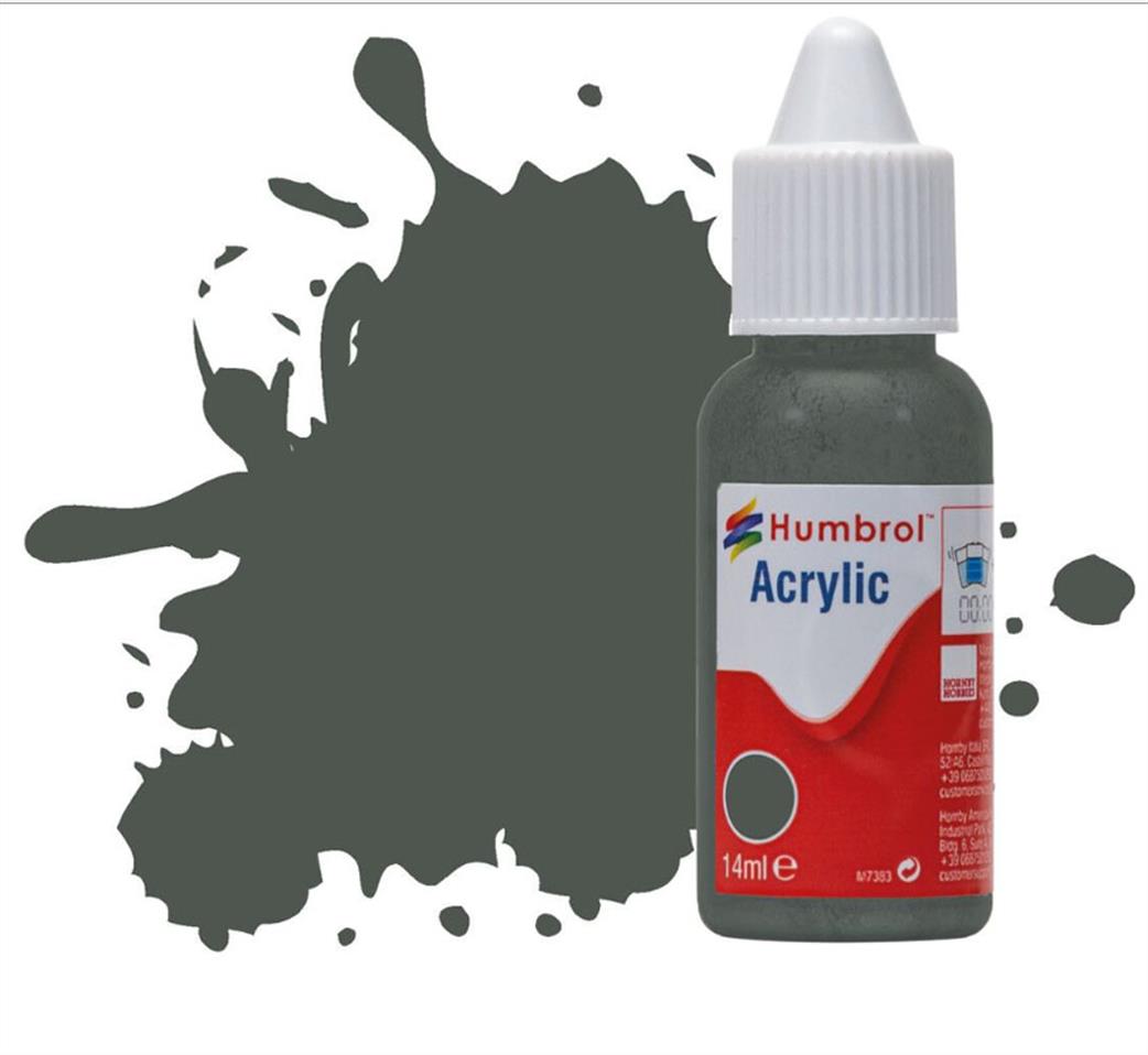 Humbrol  DB0244 244 RLM 73 Grun Matt 14ml Acrylic Paint Dropper Bottle