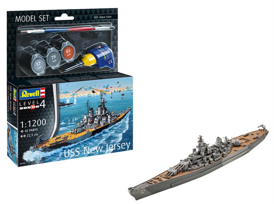 Revell 1/1200 65183 USS New Jersey Battleship Starter Kit