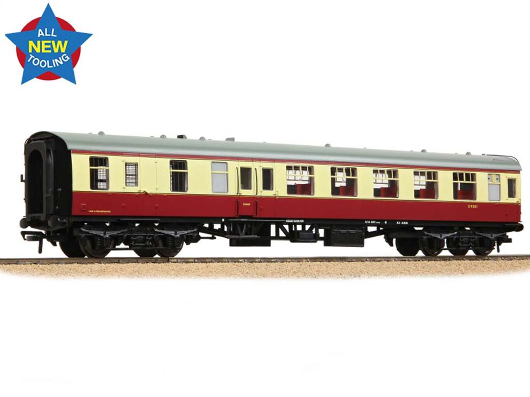 Bachmann OO 39-800 BR E9201 Mk1 BSO Brake Second Class Open Coach Crimson & Cream Livery