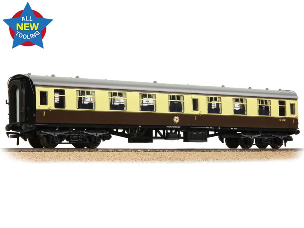 Bachmann OO 39-827 BR W3085 Mk1 FO First Class Open Coach Chocolate & Cream Livery