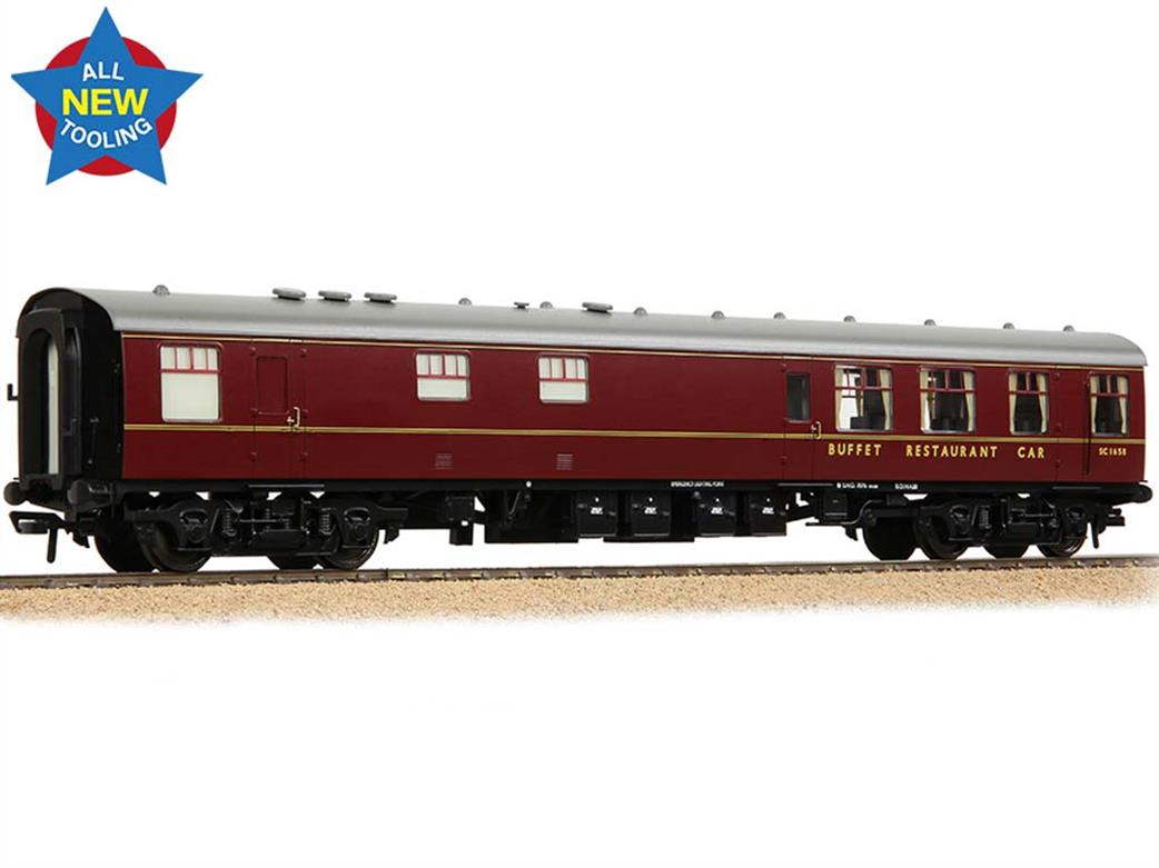 Bachmann OO 39-850A BR SC1658 Mk1 RB Restaurant Buffet Coach Maroon Livery