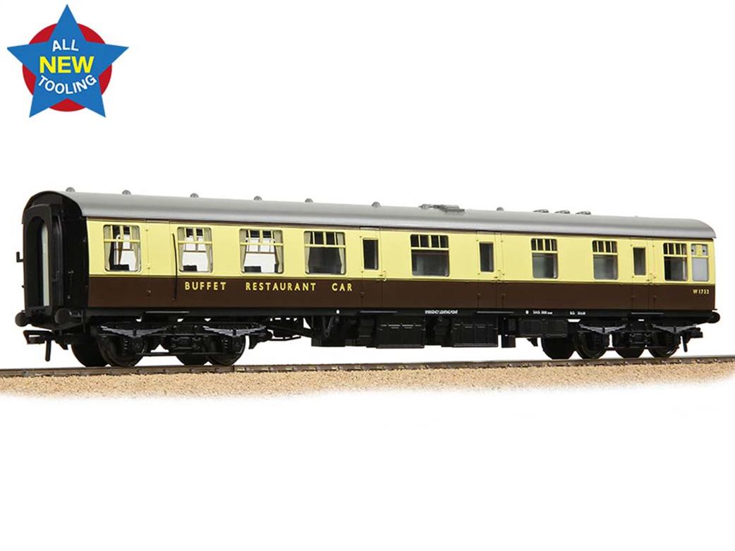 Bachmann OO 39-851 BR W1732 Mk1 RB Restaurant Buffet Coach Chocolate & Cream Livery