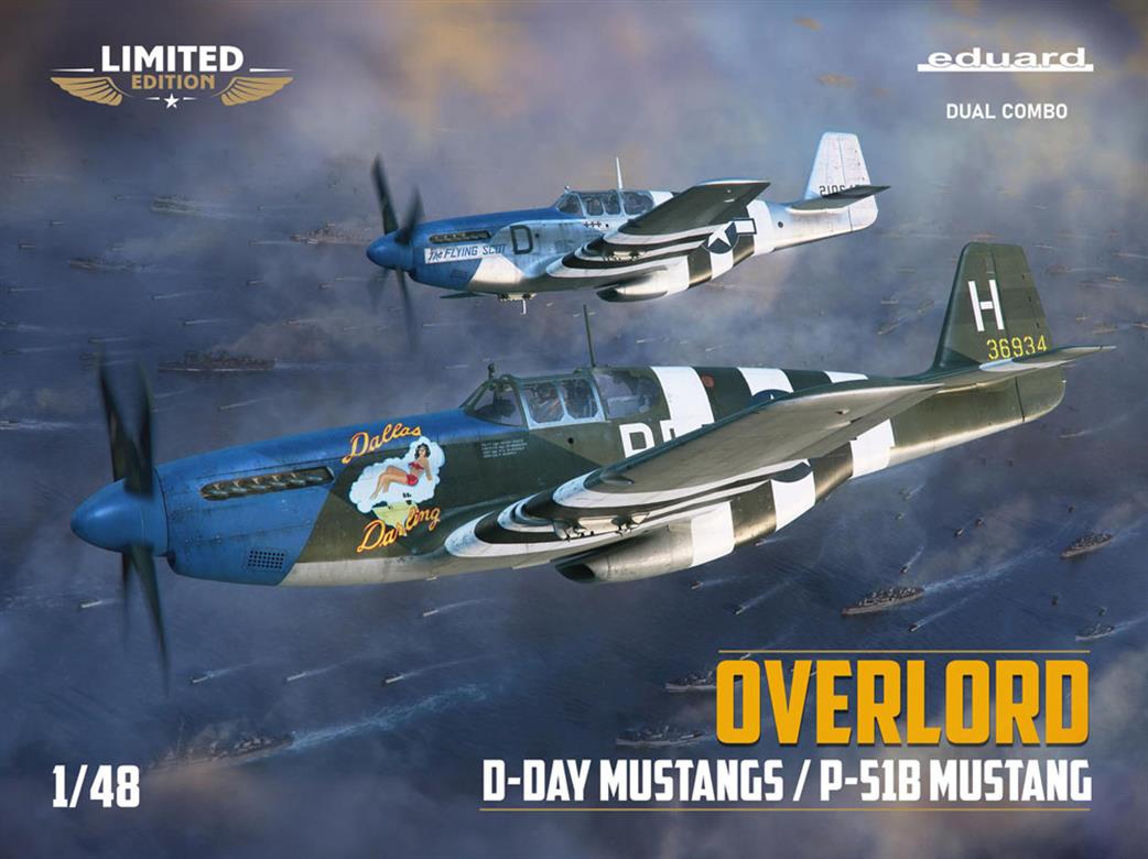 Eduard 1/48 11181 P-51B Mustang Dual Combo Operation Overlord Plastic Kit