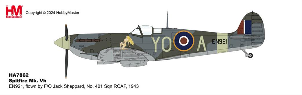 Hobby Master 1/48 HA7862 Spitfire Mk. Vb EN921 F/O Jack Sheppard RCAF