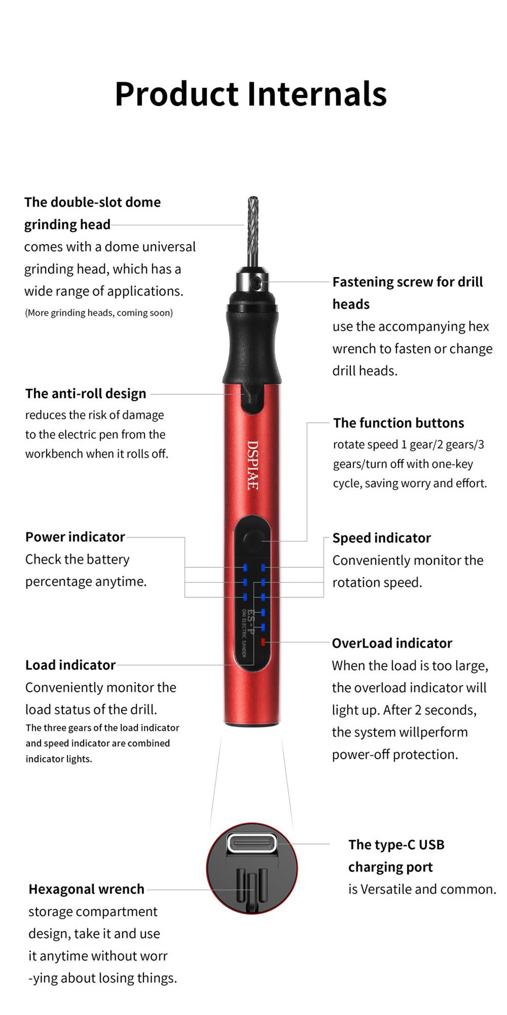 Dspiae  DS036 ES-P Portable electric sharpening pen