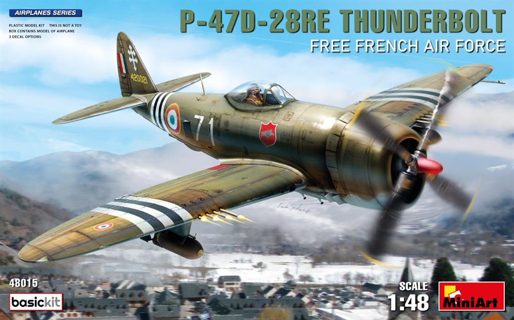 MiniArt 1/48 48015 Republic P-47D-28RE Thunderbolt Free French Air Force Basic Kit