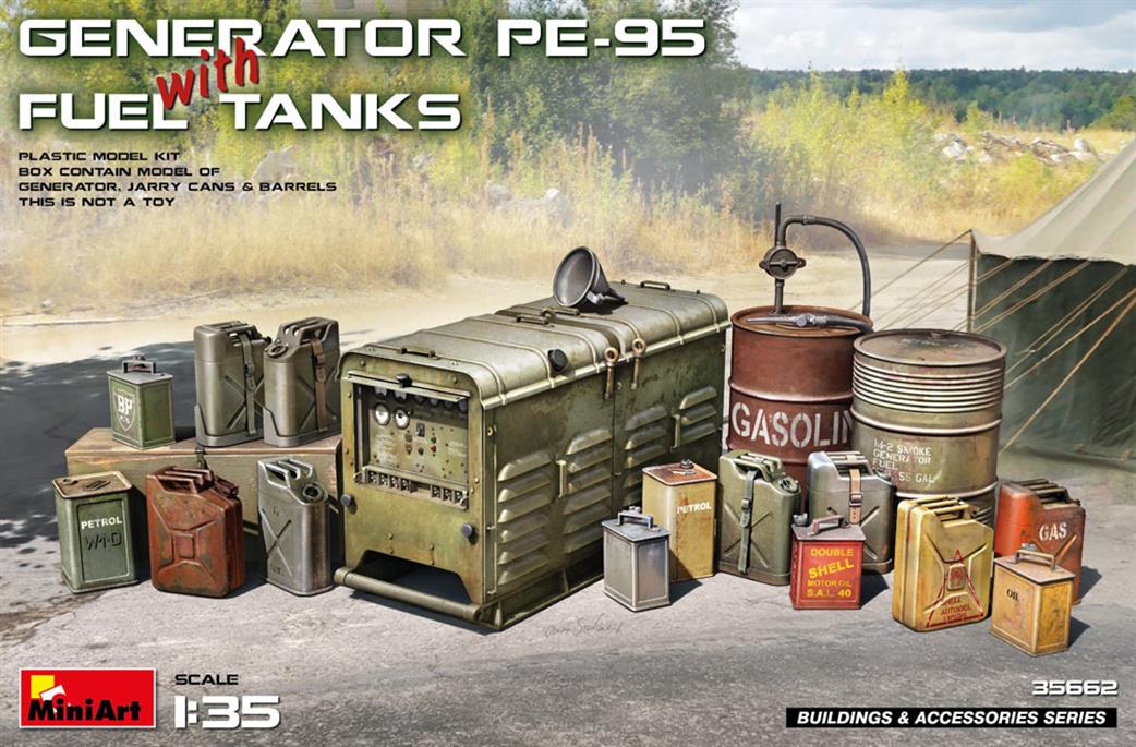 MiniArt 1/35 35662 Generator PE-95 With Fuel Tanks Plastic Kit