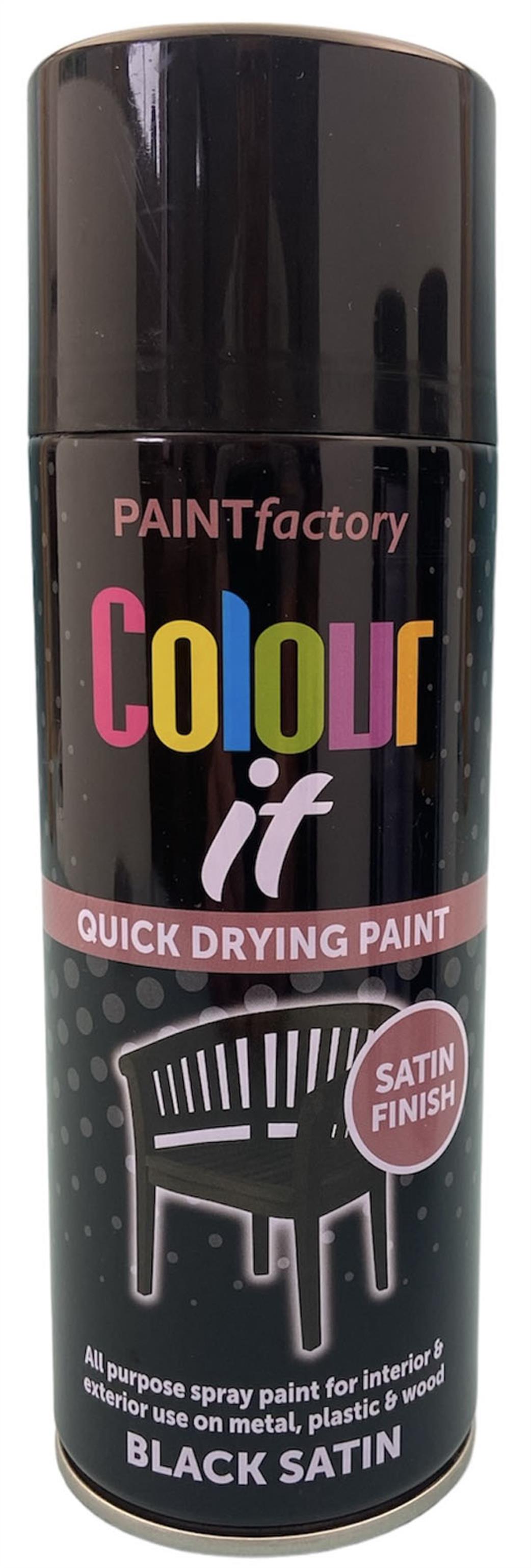 Paint Factory  2685 Satin Black Spray Paint 400ml