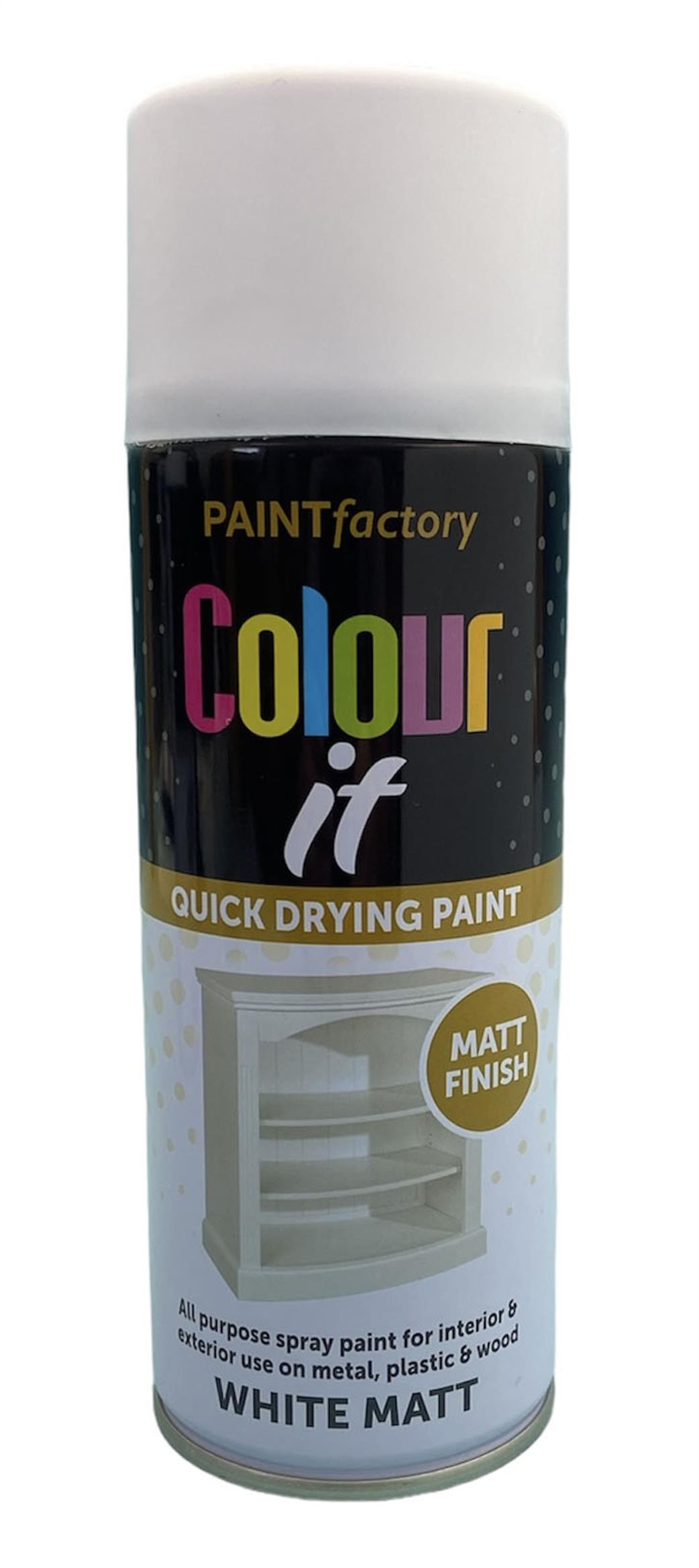 Paint Factory  1736PR Matt White Spray Paint 400ml