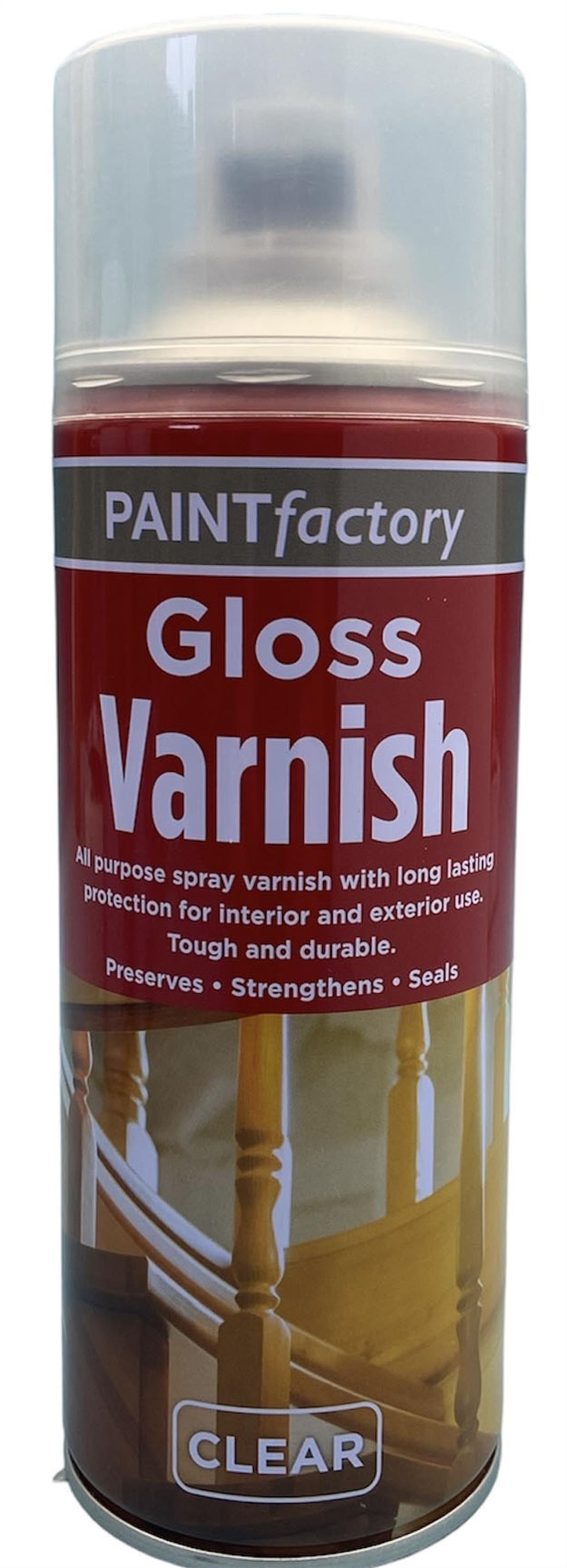 Paint Factory  1749PR Gloss Clear Varnish Spray Paint 400ml