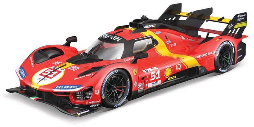 Burago 1/24 B18-16301 Ferrari Racing 499p Le Mans Hypercar Diecast Model