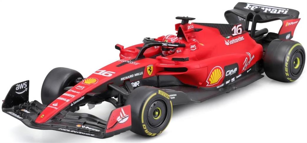 Maisto 1/24 M82357 F1 2023 Ferrari Sf90 Charles Leclerc 2.4ghz Premium Radio Controlled Car Model