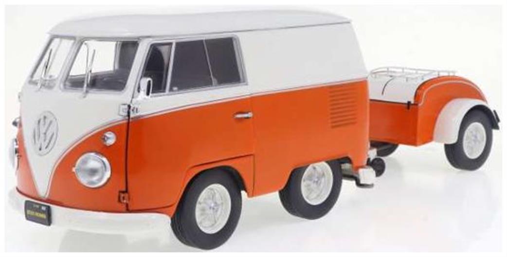 Solido 1/18 1810902 Kool Kombi Orange 1950 Diecast Model