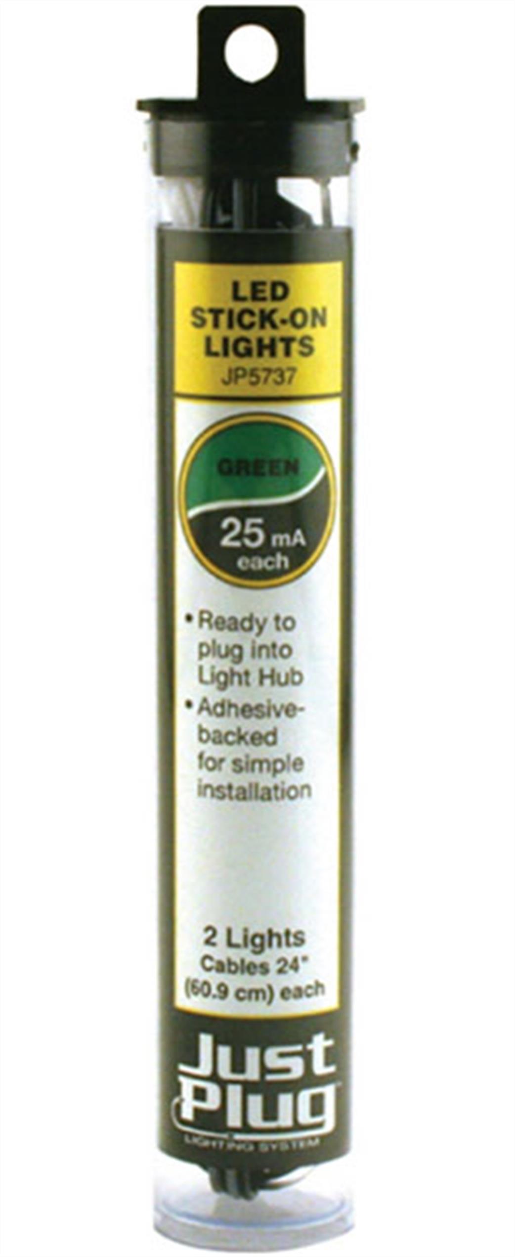 Woodland Scenics  JP5737 Just Plug Green LED Stick-on Lights