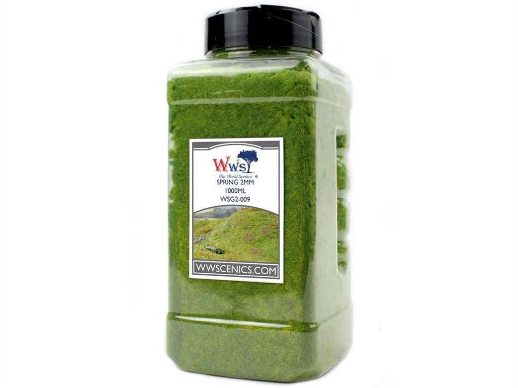 WWScenics  WSG2-009 2mm Spring Static Grass 1000ml Bottle