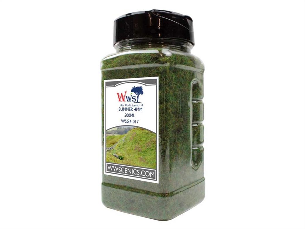 WWScenics  WSG4-017 4mm Summer Static Grass 500ml Bottle