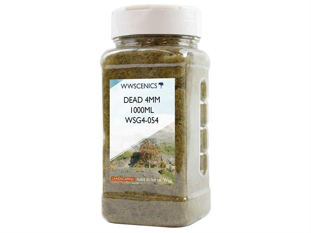 WWScenics  WSG4-054 4mm Dead Static Grass 1000ml Bottle