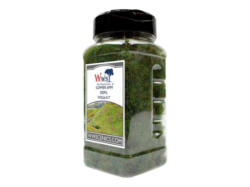 WWScenics  WSG6-017 6mm Summer Static Grass 500ml Bottle