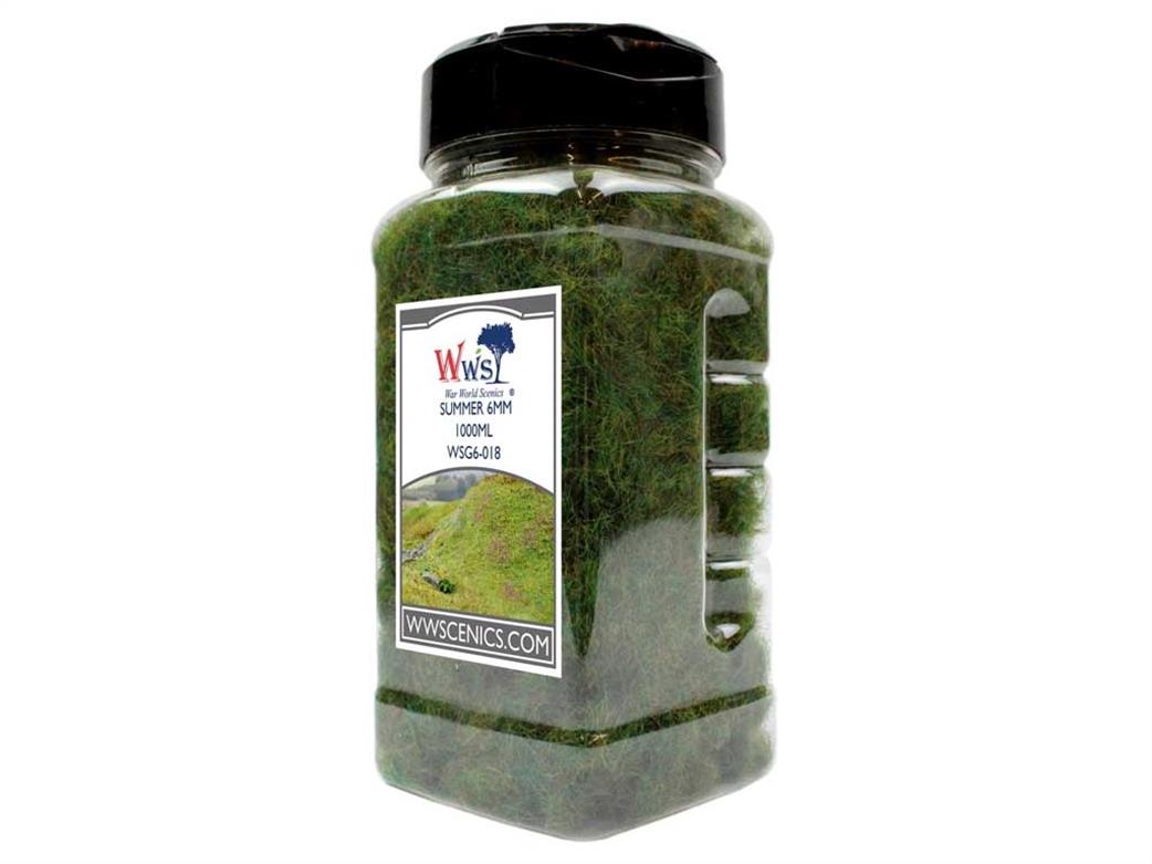 WWScenics  WSG6-018 6mm Summer Static Grass 1000ml Bottle