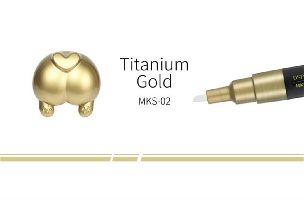 Dspiae MKS-02 Super Metallic Marker Titanium Gold