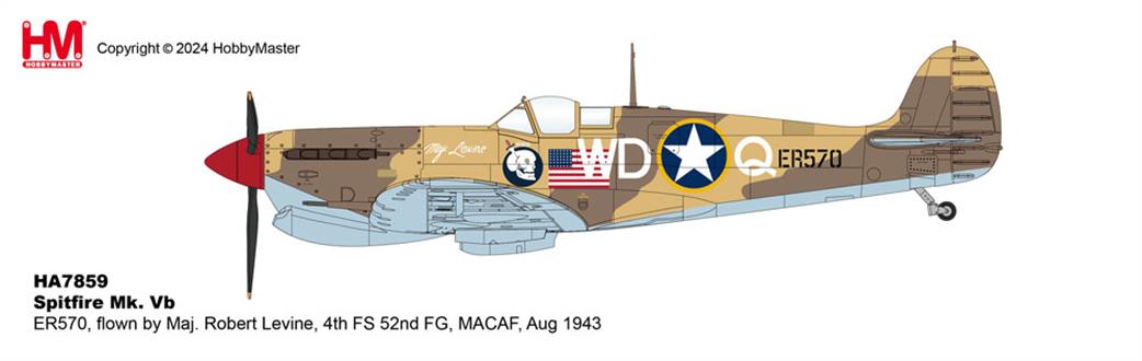 Hobby Master 1/48 HA7859 Spitfire Mk. Vb Trop MACAF  WW2 Fighter Model
