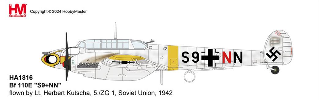 Hobby Master 1/72 HA1816 Bf 110E S9+NN flown by Lt Herbert Kutscha 5./ZG 1 Soviet Union