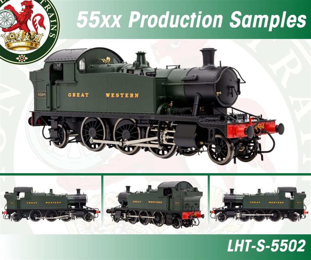 Dapol Lionheart Trains O Gauge LHT-S-5502US GWR Unnumbered 4575 Class Slope Tank Small Prairie Green GREAT WESTERN DCC Sound