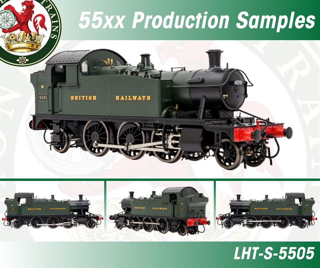 Dapol Lionheart Trains O Gauge LHT-S-5505US GWR Unnumbered 4575 Class Slope Tank Small Prairie Green BRITISH RAILWAYS DCC Sound