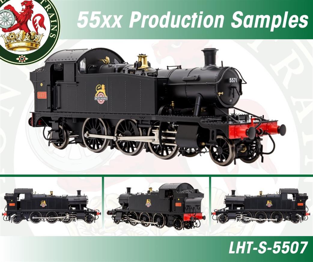Dapol Lionheart Trains O Gauge LHT-S-5507US GWR Unnumbered 4575 Class Slope Tank Small Prairie BR Plain Black Early Emblem DCC Sound