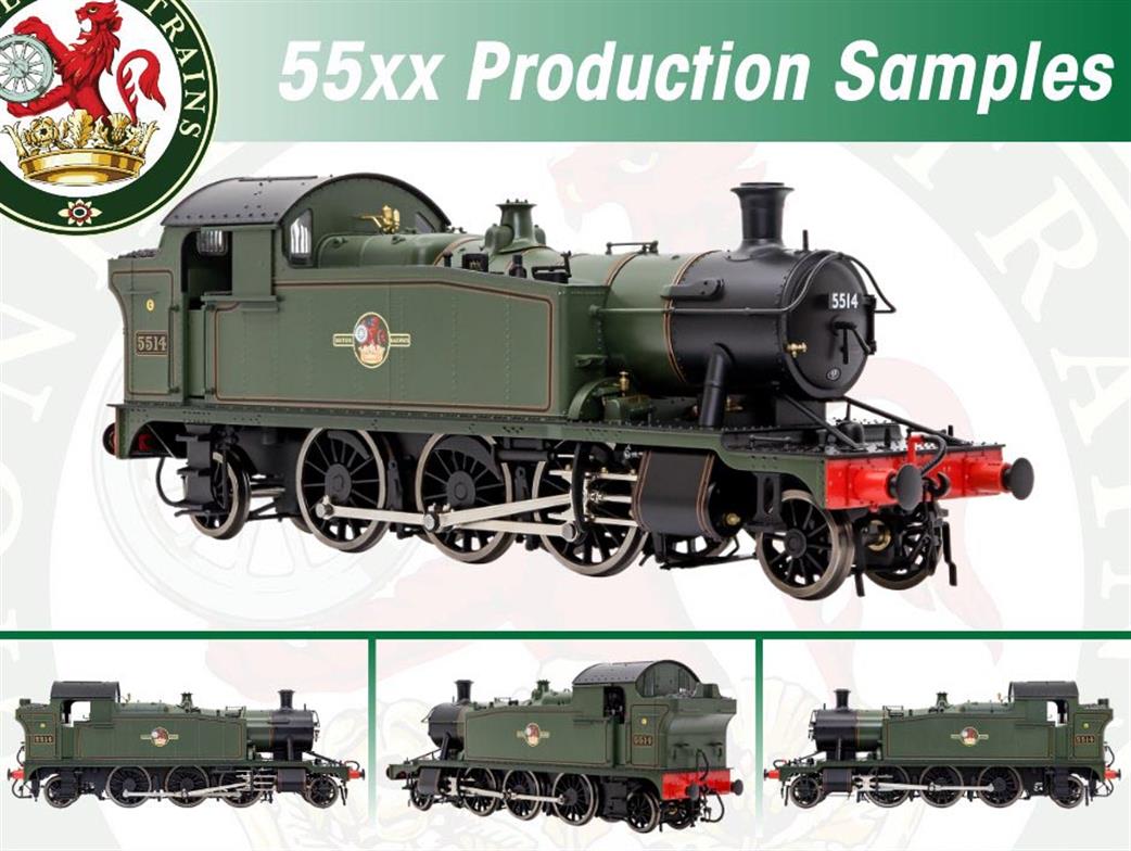Dapol Lionheart Trains O Gauge LHT-S-5509US GWR Unnumbered 4575 Class Slope Tank Small Prairie BR Lined Green Late Crest DCC Sound