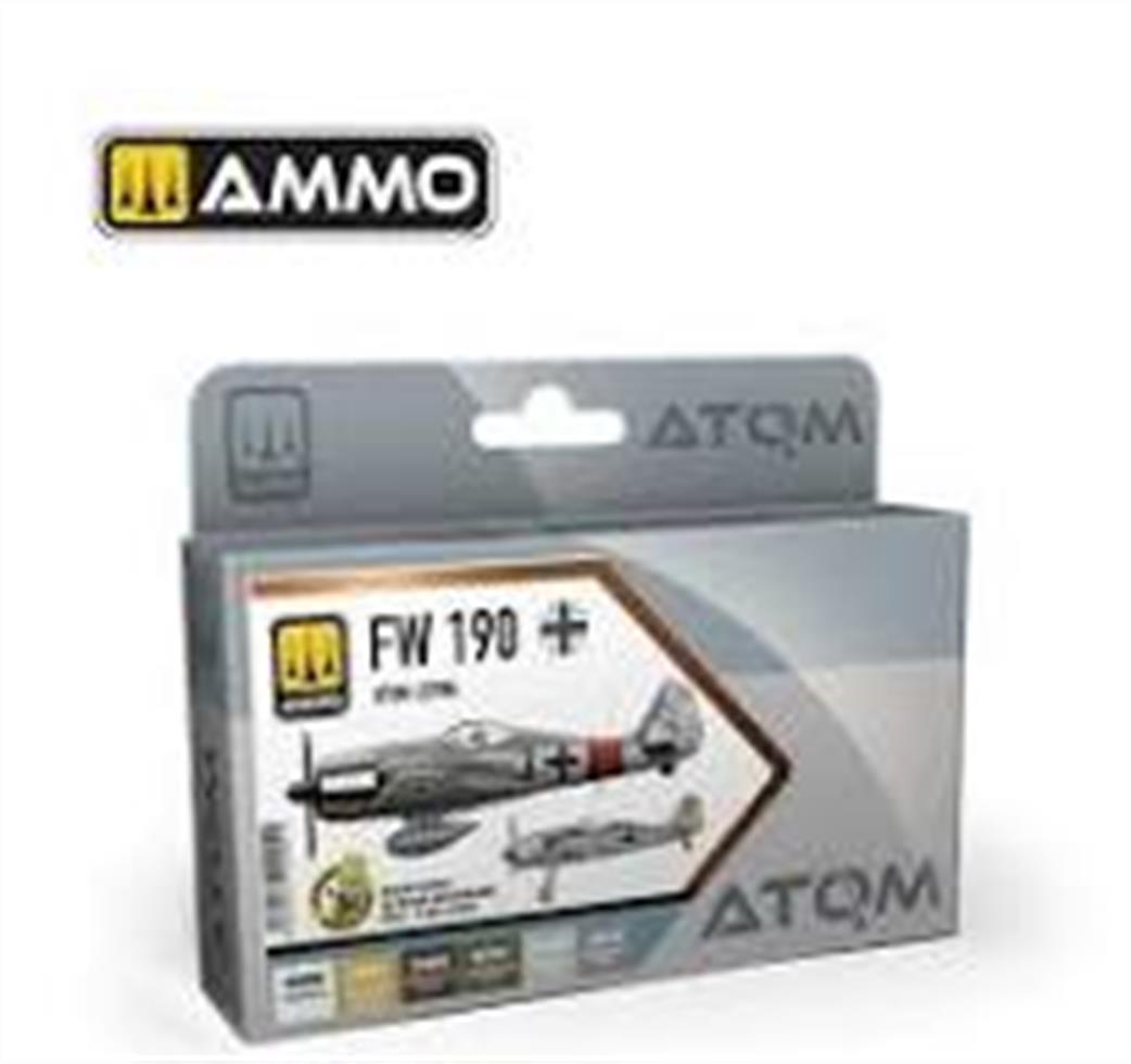 Ammo of Mig Jimenez  ATOM-20904 Atom FW-190 Colours Paint Set