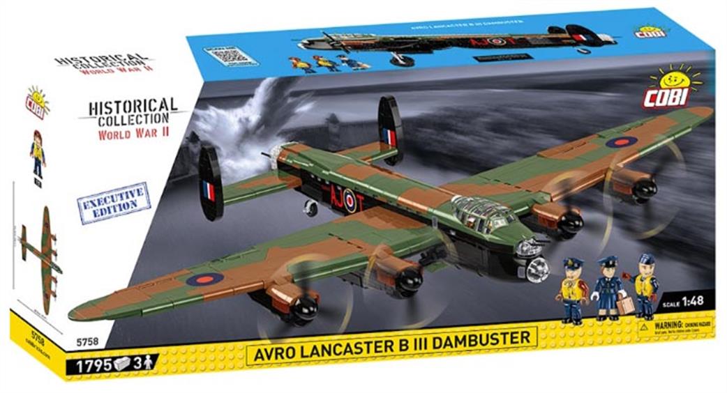 Cobi 1/48 5758 Avro Lancaster B III Dambusters Aircraft Block Model Executive Edition