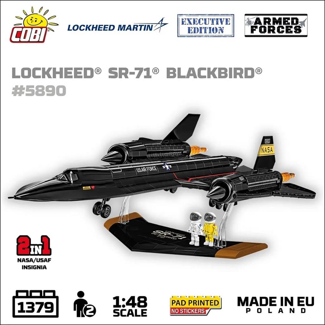 Cobi 1/48 5890 Lockheed SR-71 Blackbird Executive Edition Block Model