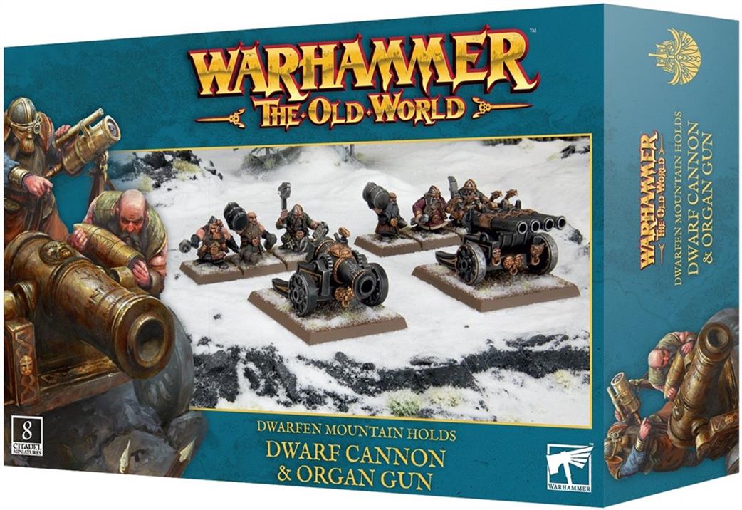 Games Workshop 28mm 10-14 Warhammer The Old World Dwarf Mountain Holds Dwarf Cannon And Organ Gun