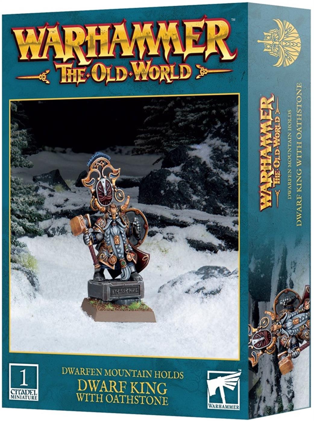 Games Workshop 28mm 10-16 Warhammer The Old World Dwarf Mountain Holds Dwarf King with Oathstone