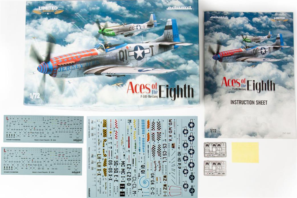 Eduard 1/72 2147 Aces Of The Eighth P-51D Dual Combo Ltd Edition Plastic Kit