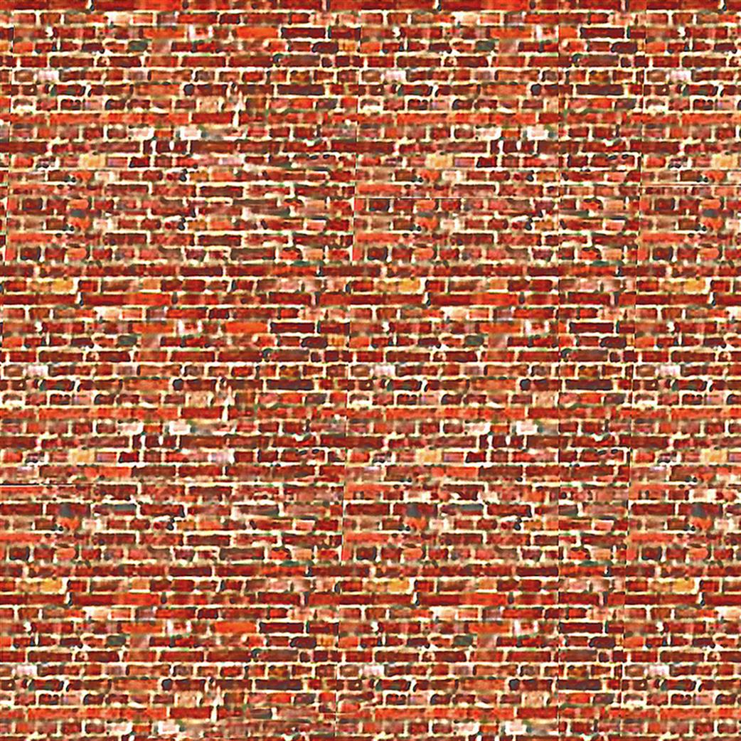 ID Backscenes N BM008CN Dark Old Red Brick Self-Adhesive Brick Paper Sheets