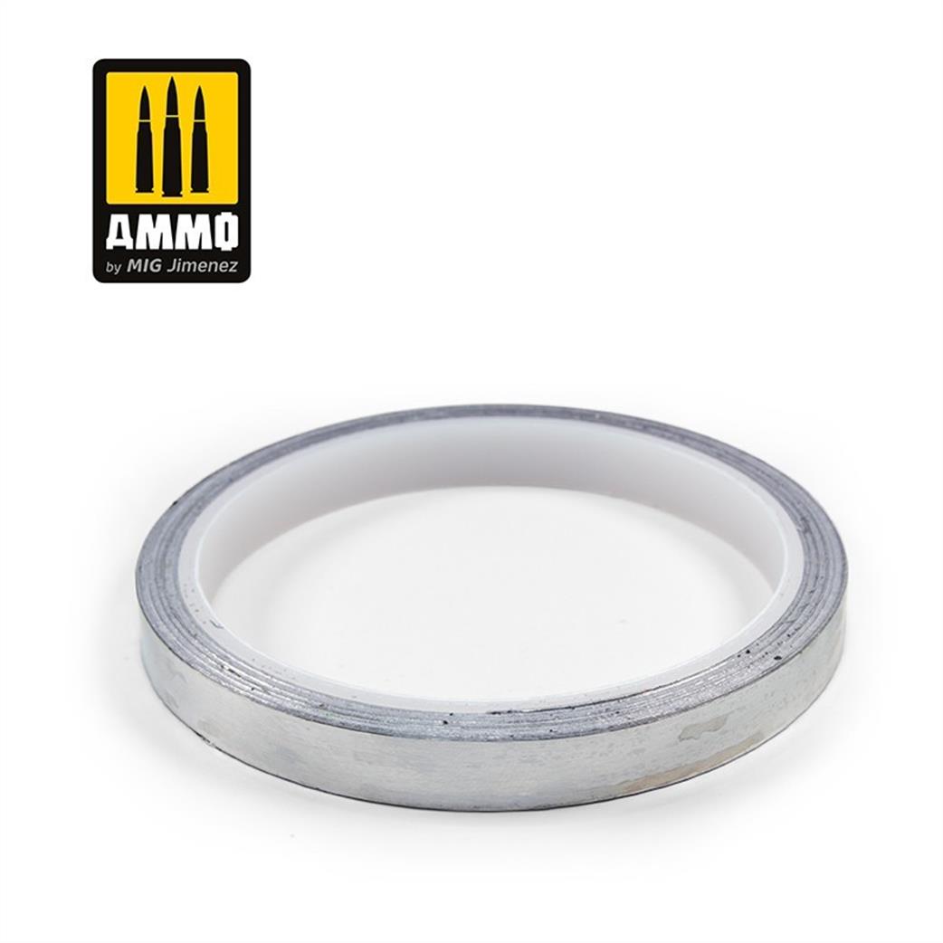 Ammo of Mig Jimenez  A.MIG-8250 Aluminium Tape 10mm x10m Roll