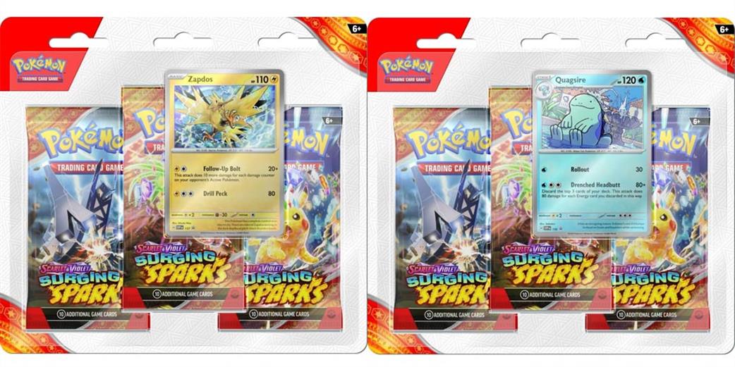 Nintendo  191-85938 Pokemon S&V Surging Sparks Triple Booster Pack