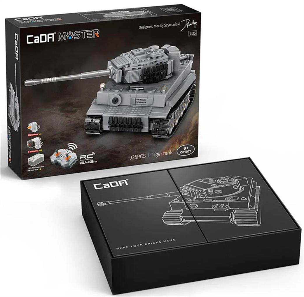 CaDa  C61071W RC Tiger Tank Brick Model 925pcs