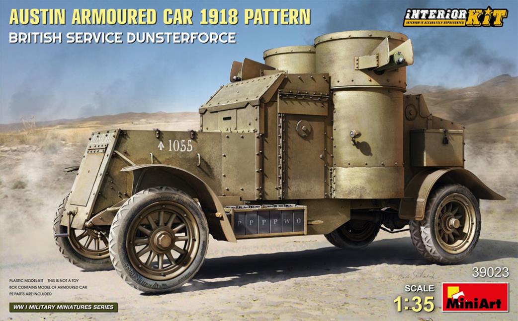 MiniArt 1/35 39023 Austin Armoured Car 1918 Pattern British Service Dunsterforce Plastic Kit