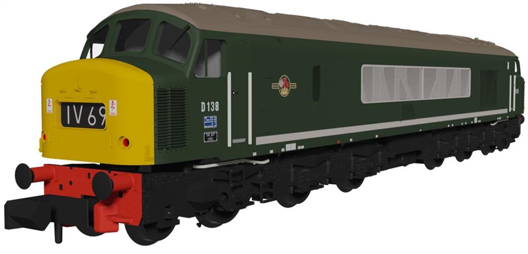 Rapido Trains N 948203 BR D138 Class 46 Derby Type 4 1Co-Co1 Diesel BR Green With Full Yellow Ends