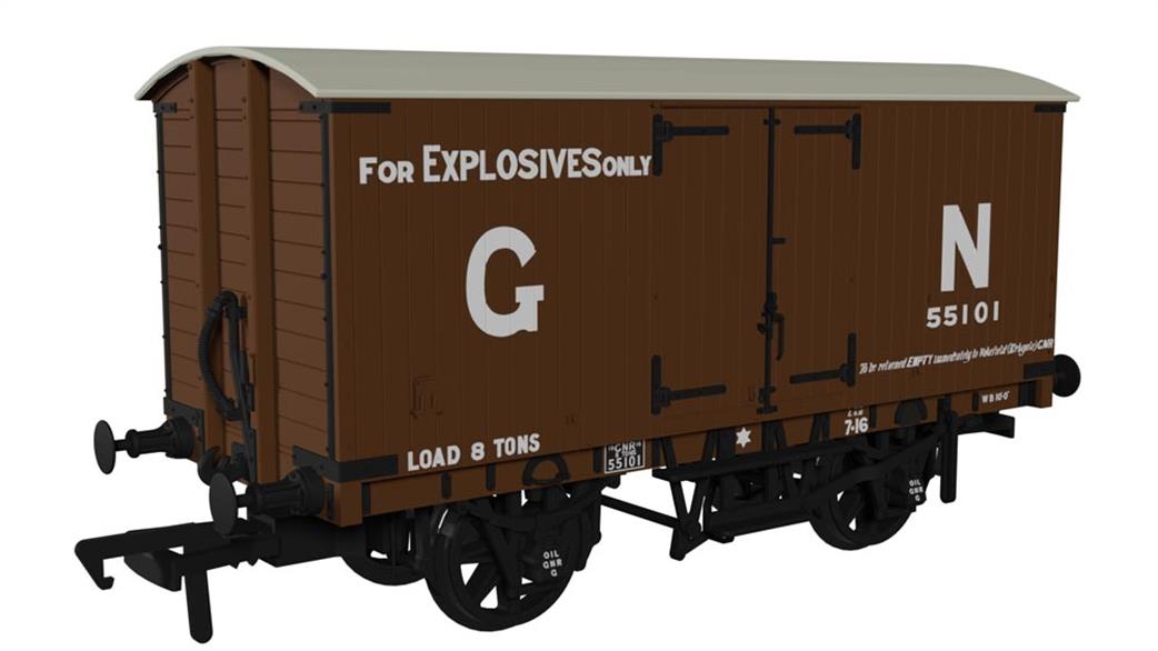 Rapido Trains OO 930003 GNR 8 Ton Van GN Explosives Livery No.55101