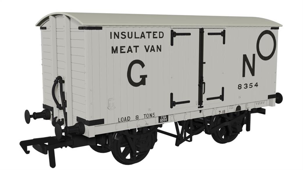 Rapido Trains OO 930004 GNR 8 Ton Van GN Insulated Meat Livery No.8354