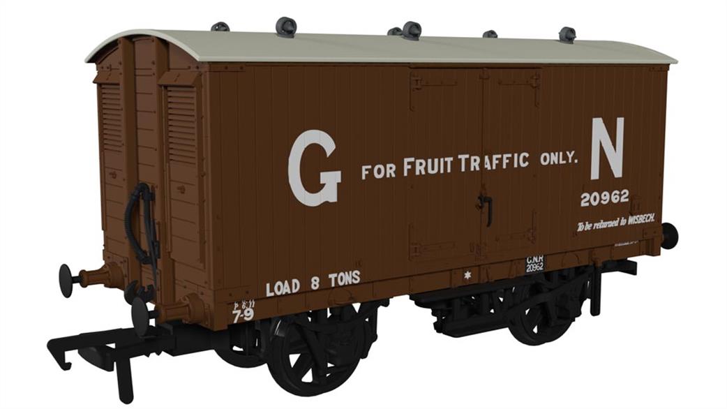 Rapido Trains OO 930005 GNR 8 Ton Van GN Fruit Livery No.20962