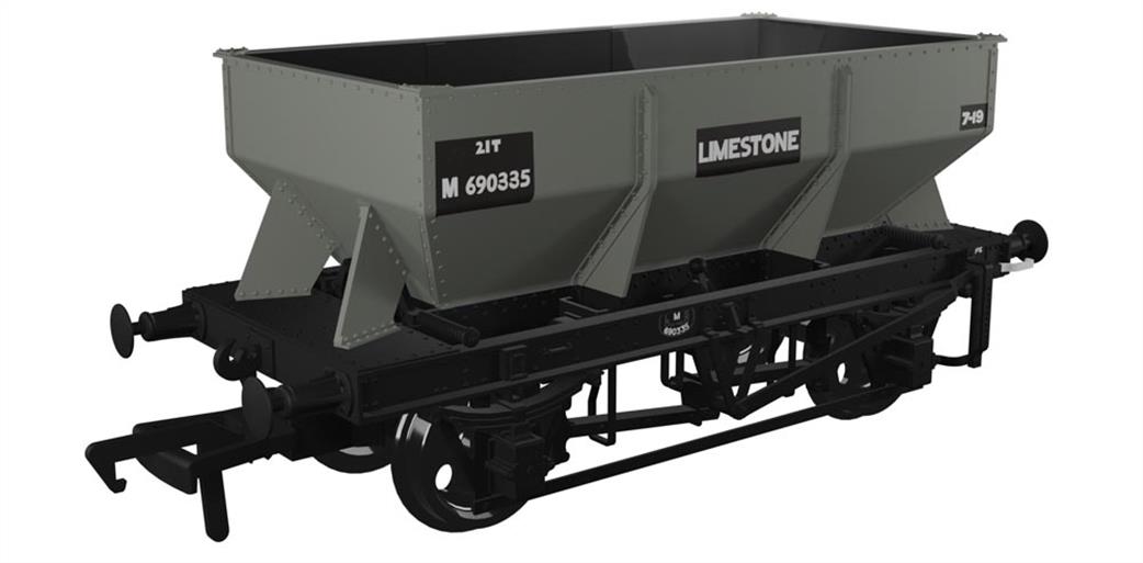 Rapido Trains OO 963010 LMS Iron Ore Hopper BR (Limestone) No.M690335