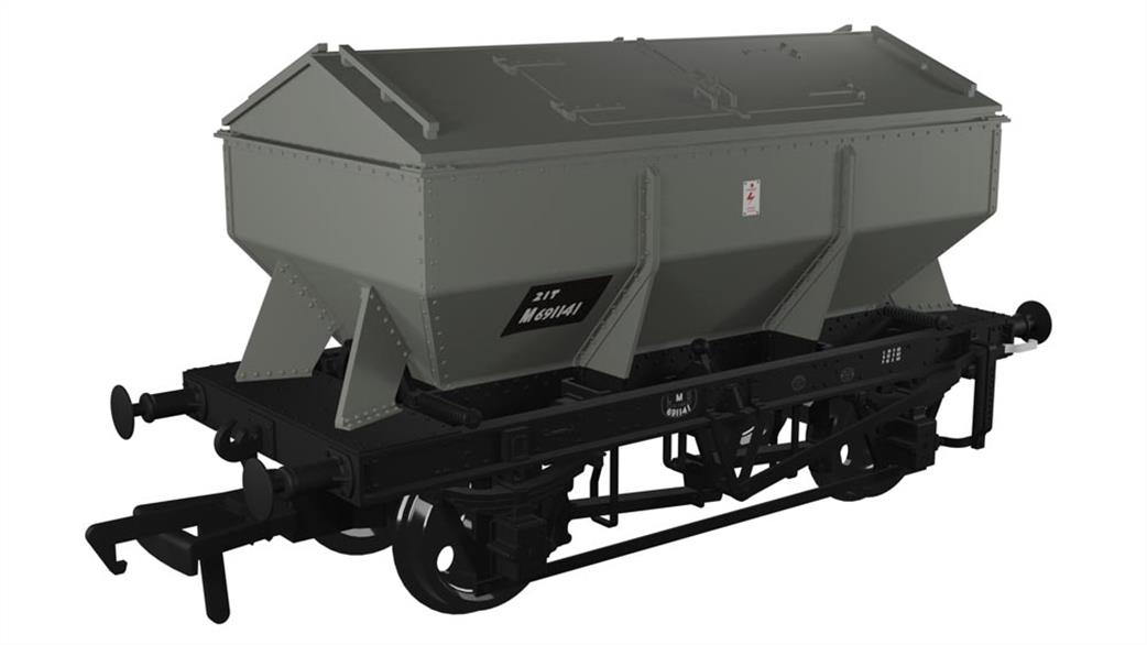 Rapido Trains OO 963013 LMS Iron Ore Hopper BR (Lime) No.M691141 with Hood