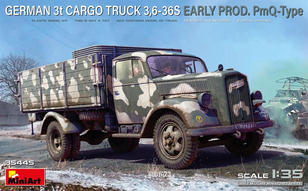 MiniArt 1/35 35445 German 3t Cardo Truck 3,6-36s Early Prod. PmQ-Type