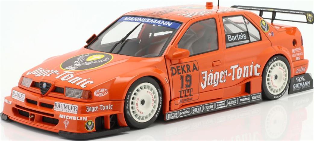 IXO 1/18 W1801006 Alfa Romeo 155 V6 TI #19 ITC 1995 Michael Bartels Jager-Tonic Race Helsinki Diecast Model