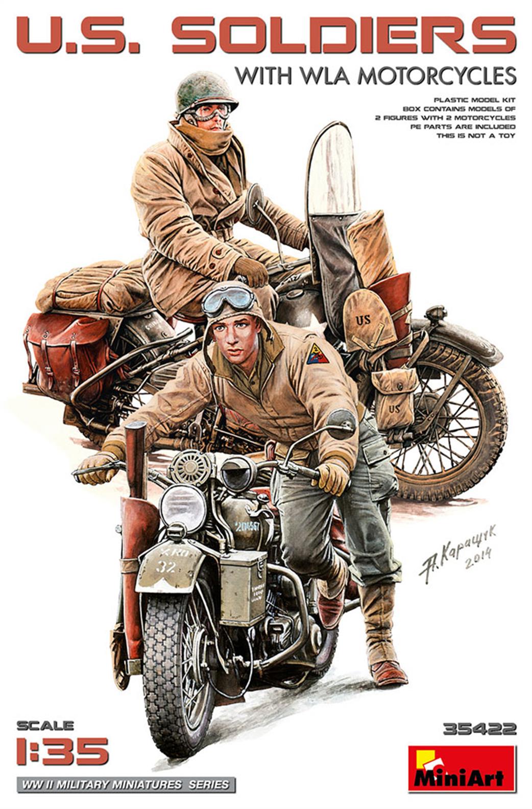 MiniArt 1/35 35422 US Soldiers with WLA Motorcycles